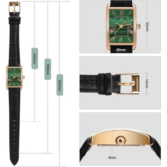 Leather Strap Watch Elegant Classic Vintage Retro Square Ladies Quartz Watches main image 5